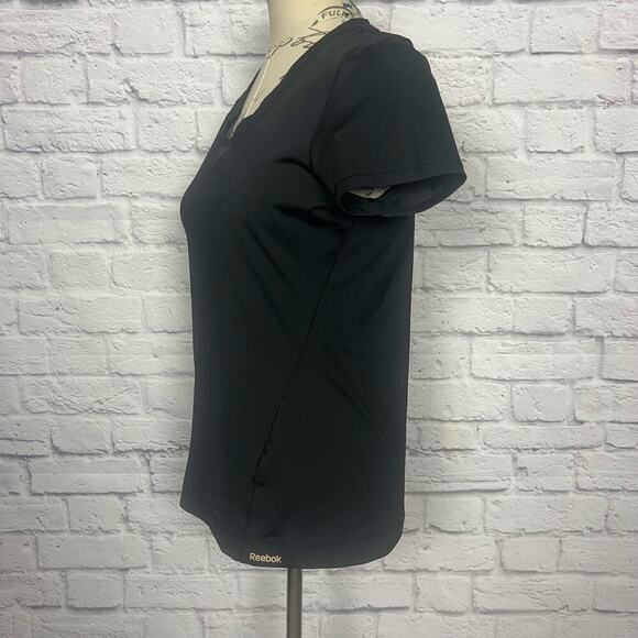 Rebook Play Dry Black Sports T-Shirt Women Size Medium - Picture 5 of 6